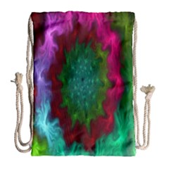 Rainbow Waves Drawstring Bag (large) by Sparkle