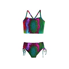 Rainbow Waves Girls  Tankini Swimsuit by Sparkle