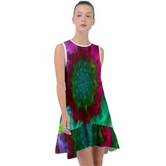 Rainbow Waves Frill Swing Dress by Sparkle