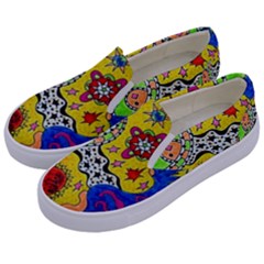 Supersonicplanet2020 Kids  Canvas Slip Ons by chellerayartisans