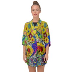 Supersonicplanet2020 Half Sleeve Chiffon Kimono by chellerayartisans