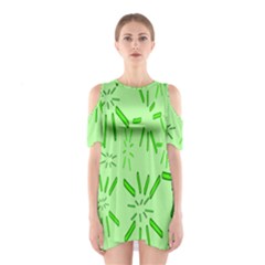 Electric Lime Shoulder Cutout One Piece Dress by Janetaudreywilson