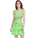 Electric Lime Velvet Cutout Dress View1