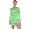 Electric Lime Asymmetric Cut-Out Shift Dress View1