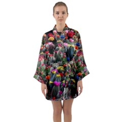 Cactus Long Sleeve Satin Kimono by Sparkle