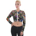 Cactus Long Sleeve Cropped Velvet Jacket View1