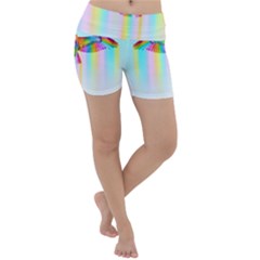 Rainbow Bird Lightweight Velour Yoga Shorts by Sparkle