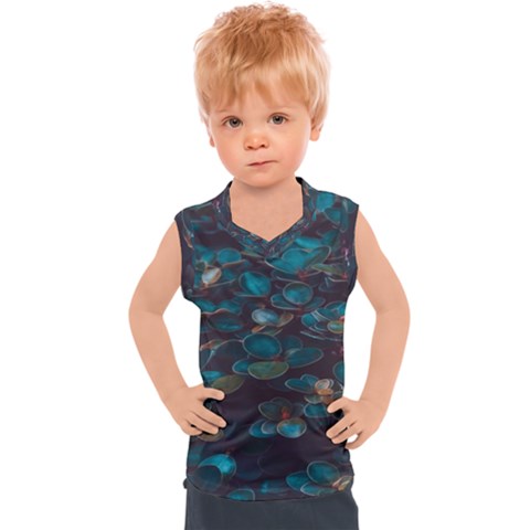 Realeafs Pattern Kids  Sport Tank Top by Sparkle