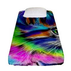 Rainbowcat Fitted Sheet (single Size) by Sparkle