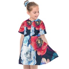 Flowers Pattern Kids  Sailor Dress by Sparkle