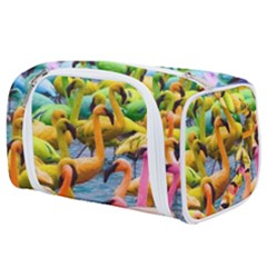 Rainbow Flamingos Toiletries Pouch by Sparkle