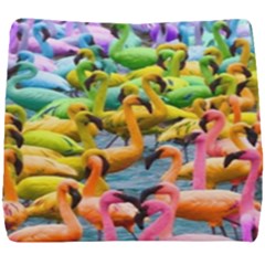 Rainbow Flamingos Seat Cushion by Sparkle