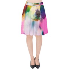 Rainbowdog Velvet High Waist Skirt by Sparkle