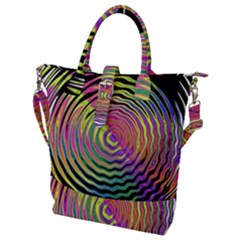 Rainbowwaves Buckle Top Tote Bag by Sparkle