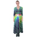 Rainbow Rain Button Up Maxi Dress View1