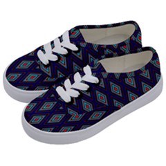 Colorful Diamonds Pattern3 Kids  Classic Low Top Sneakers by bloomingvinedesign