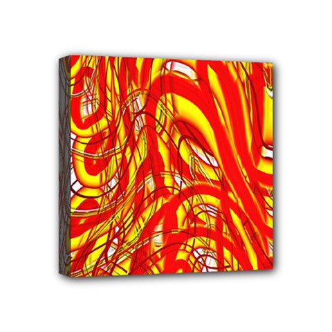 Fire On The Sun Mini Canvas 4  X 4  (stretched) by ScottFreeArt