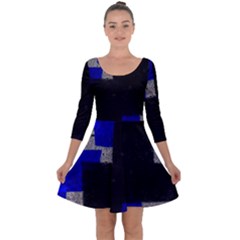 Abstract Tiles  Quarter Sleeve Skater Dress by essentialimage