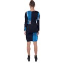 Abstract Tiles Asymmetric Cut-Out Shift Dress View2