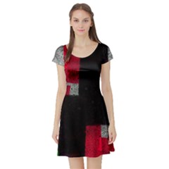 Abstract Tiles Short Sleeve Skater Dress by essentialimage