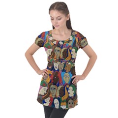 Wowriveter2020 Puff Sleeve Tunic Top by Kritter