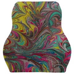 Abstract Marbling Car Seat Velour Cushion  by kaleidomarblingart