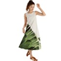 Green banana leaves Summer Maxi Dress View1