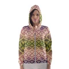 Ethnic Seamless Pattern Women s Hooded Windbreaker by FloraaplusDesign