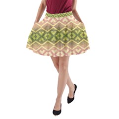 Ethnic Seamless Pattern A-line Pocket Skirt by FloraaplusDesign