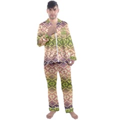 Ethnic Seamless Pattern Men s Long Sleeve Satin Pyjamas Set by FloraaplusDesign