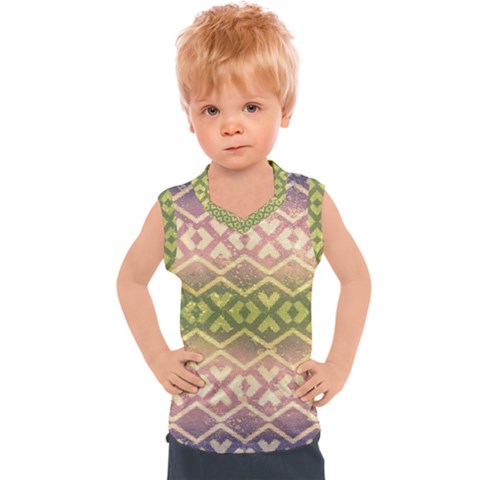 Ethnic Seamless Pattern Kids  Sport Tank Top by FloraaplusDesign