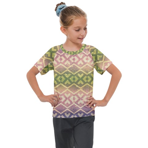 Ethnic Seamless Pattern Kids  Mesh Piece Tee by FloraaplusDesign