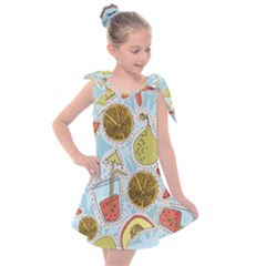 Tropical Pattern Kids  Tie Up Tunic Dress by GretaBerlin