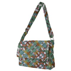 Multicolored Collage Print Pattern Mosaic Full Print Messenger Bag (m) by dflcprintsclothing