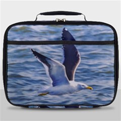 Seagull Flying Over Sea, Montevideo, Uruguay Full Print Lunch Bag by dflcprintsclothing