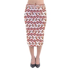 Halloween Velvet Midi Pencil Skirt by Sparkle