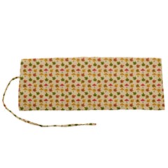 Autumn Leaves Tile Roll Up Canvas Pencil Holder (s) by DithersDesigns