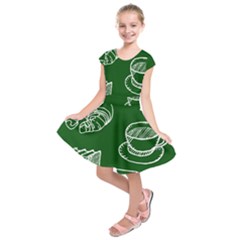 Books And Baked Goods Pattern Kids  Short Sleeve Dress by DithersDesigns