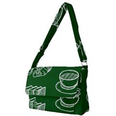 Books And Baked Goods Pattern Full Print Messenger Bag (l) by DithersDesigns