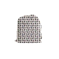 Lady Cat Pattern, Cute Cats Theme, Feline Design Drawstring Pouch (small) by Casemiro