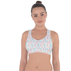 Aqua Coral Cross String Back Sports Bra by CuteKingdom