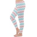 Aqua Coral Waves Classic Winter Leggings View2