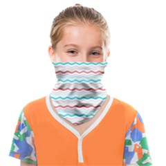 Aqua Coral Waves Face Covering Bandana (kids) by CuteKingdom