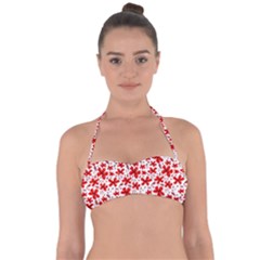 Red Flowers Halter Bandeau Bikini Top by CuteKingdom