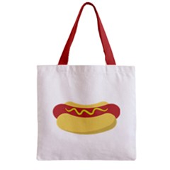 Hotdog Zipper Grocery Tote Bag by CuteKingdom