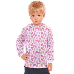 Pink Leaves Kids  Hooded Pullover by CuteKingdom