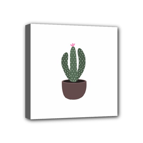 Cactus Mini Canvas 4  X 4  (stretched) by CuteKingdom