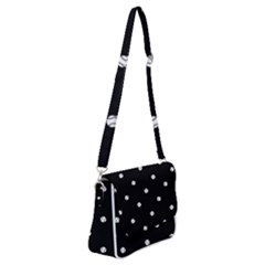 Black And White Baseball Motif Pattern Shoulder Bag With Back Zipper by dflcprintsclothing