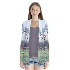 Happy Is The Hare At Morning - By Larenard Drape Collar Cardigan by LaRenard