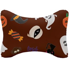 Halloween Seamless Repeat Pattern Seat Head Rest Cushion by KentuckyClothing